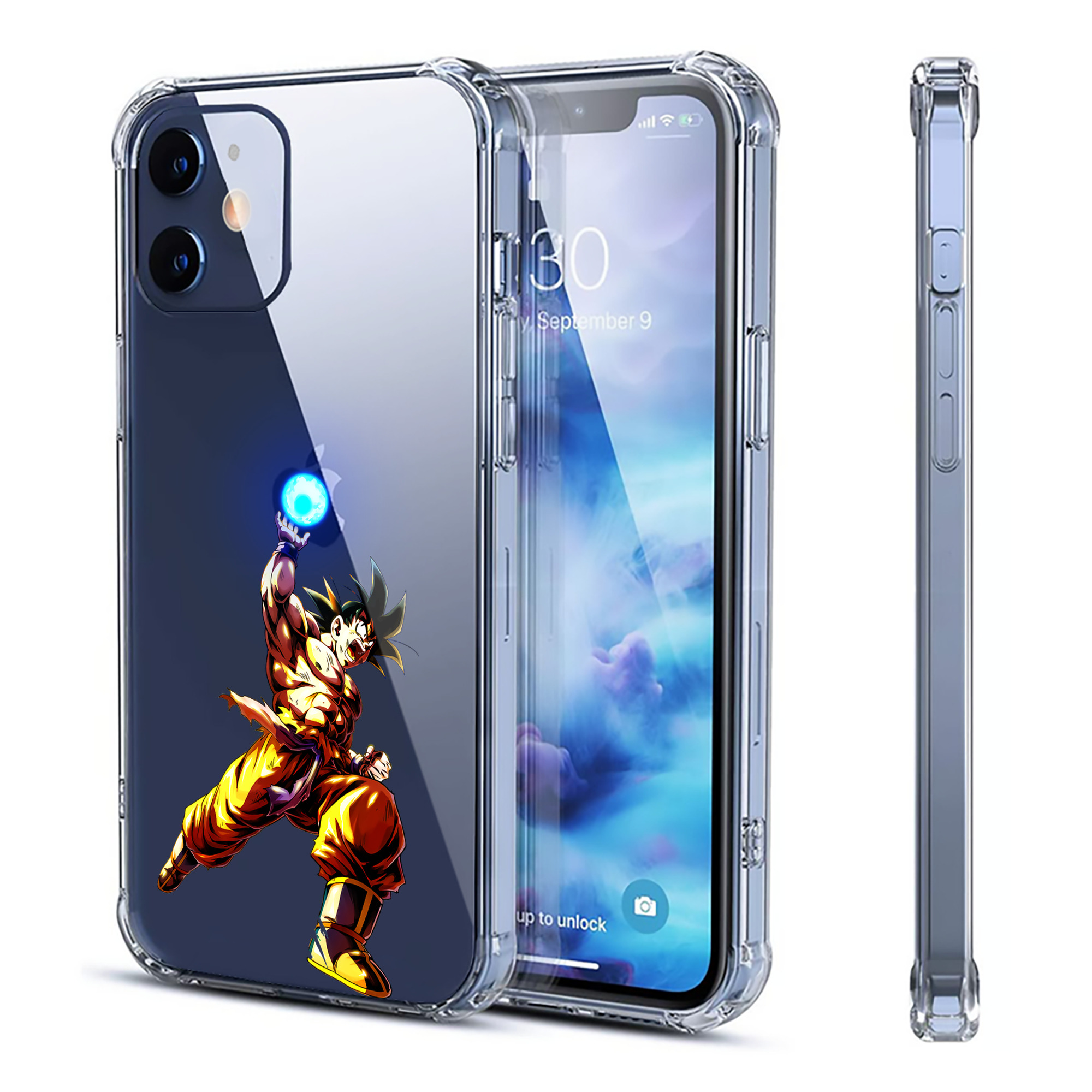 （画像用） ドラゴンボール 孫悟空（そん ごくう）Son Goku カカロット DRAGON BALL Kakarotto 【iPhone 12シリーズ対応】透明スマホケース（クリアソフトケース）